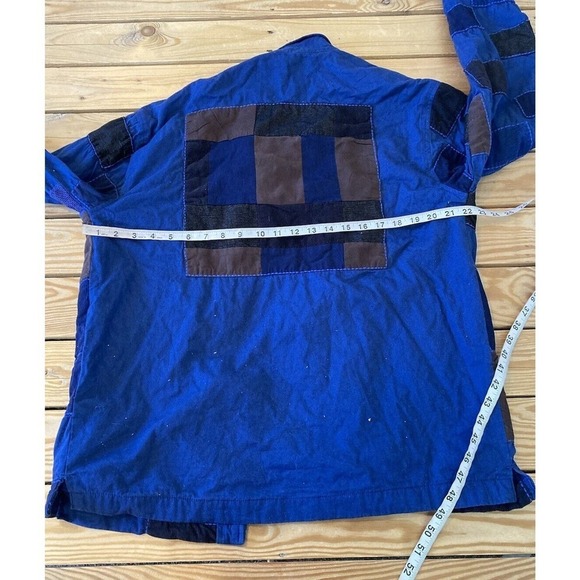 Urban outfitters Patchwork Button Up Shirt Size Small Women’s Blue - Picture 7 of 8